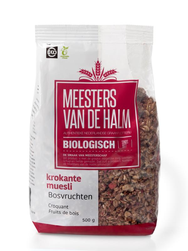 De Halm Muesli krokant bosvruchten bio