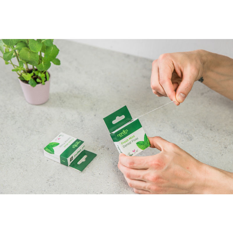 Nordics Flosdraad van maiszetmeel fresh mint vegan