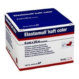 Elastomull Fixatiewindsel haft 20m x 6cm rood