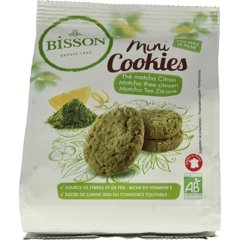 Bisson Mini cookies matcha thee citroen bio
