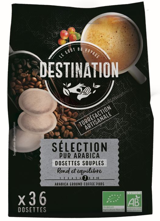 Destination Koffie selection pads bio