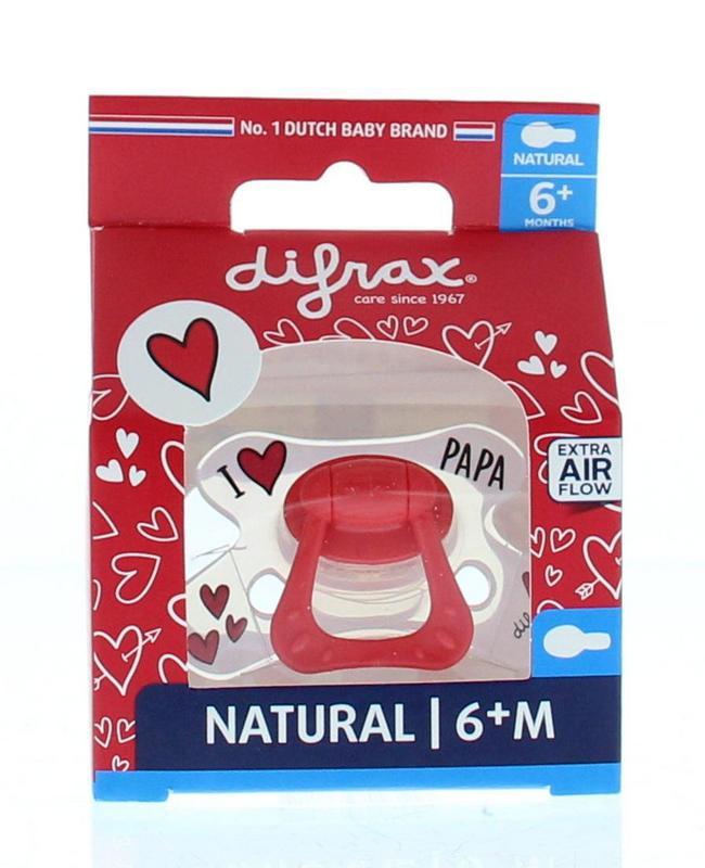 Difrax Fopspeen natural I love 6+ maanden