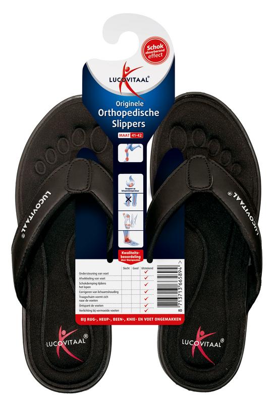 Lucovitaal slipper zwart 41-42