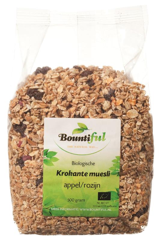 Bountiful Granola appel rozijn muesli bio