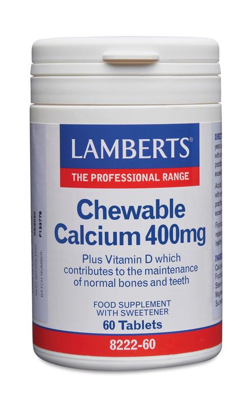 Lamberts Calcium 400mg kauwtabletten + Vit. D en Fos